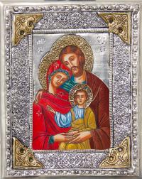 Ikona Św. Rodziny z Nazaretu Pięknie Malowana Ręcznie Wykonana CERTYFIKAT