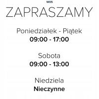 Naklejka na szybę godziny otwarcia | 35x35cm | W05