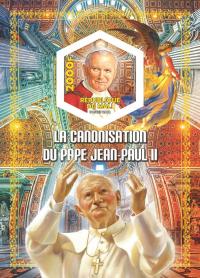 Papież Jan Paweł II Mali blok [**] #VG1076 CIĘTY
