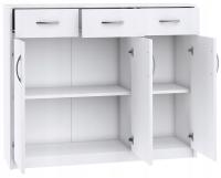 Комод шкаф 3d3s белый 110см ящик книжный шкаф Роб