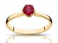 Золотое кольцо с натуральным рубином 0,50 карат 585