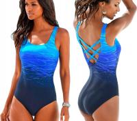 SNM купальник цельный синий