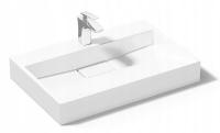 Умывальник конгломерата GOYA 60cm прямоугольный Rea белый гладкий