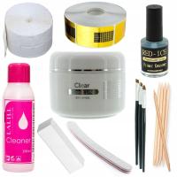 Żel UV jednofazowy 30ml zestaw żelowy budujący 9elementów do żelu