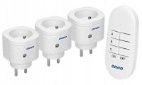 Gniazdo elektryczne ORNO 3 szt. zdalnie sterowane białe z uziemieniem