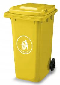 MIRPOL Pojemnik na odpady 120l żółty