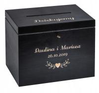 Подарочная коробка черная коробка для конвертов свадебные пожелания
