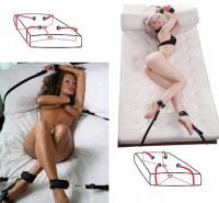 Наручники жгут для кровати БДСМ бондаж фетиш эротический гаджет черный