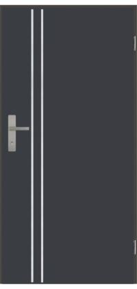 Стальные входные двери UA-1 INOX антрацит 80 правые твердые дешевые