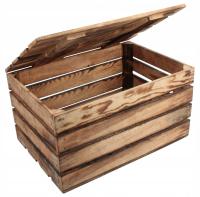 ДЕРЕВЯННЫЙ ЯЩИК с крышкой СУНДУК, коробка КРЫШКА
