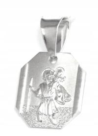 СЕРЕБРЯНЫЙ МЕДАЛЬОН СВЯТОГО ХРИСТОФОРА 925