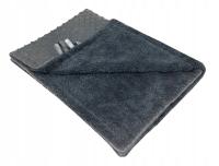 Одеяло в коляску ДВУСТОРОННИЙ MINKY 75x100 ОЛЕГОМ серый