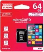 Karta microSDHC GOODRAM 64 GB 10CL do Raspberry Pi