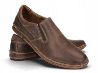 Мокасины Мужские Полусапожки Без Шнуровки Натуральная Кожа Удобные 316 Коричневый