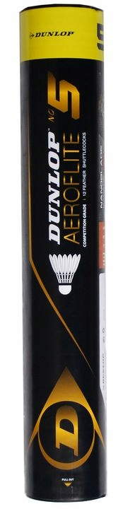 Lotki do badmintona piórowe DUNLOP AEROFLITE 5 - prędkość 78 - 12 szt