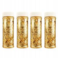 4 бутылки золото декоративные частицы