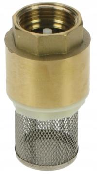 ЛАТУННЫЙ ОБРАТНЫЙ КЛАПАН С ВСАСЫВАЮЩЕЙ КОРЗИНОЙ 1 