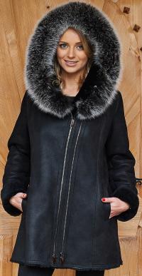 Kozuch damski z KAPTUREM / kurtka / F.P. Leather