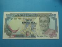 Замбия банкнота 10 квача 1989/1991 UNC P-31A