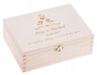 Деревянная коробка 22X16 с гравировкой подарок свадебная вечеринка