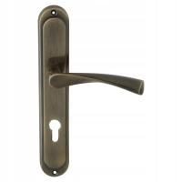 Klamka DOMINO ROMANA Roma, mosiądz patyna 90 wkład