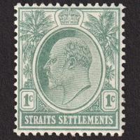 Malaje Straits Settlements Edward VII 1c MH* 1910