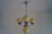 ХРОМИРОВАННАЯ ЛЮСТРА В СТИЛЕ АР-ДЕКО 1930-1940-Х ГОДОВ.