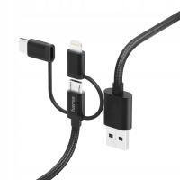 Kabel Hama USB typ C - Apple Lightning 1,5 m czarny