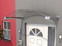 Daszek nad drzwi Akryl 4 mm zadaszenie efekt stali