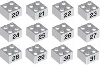 4You LEGO 3003 NAUKA LICZENIA KLOCKI 20 -31 NADRUK CYFRY I LICZBY