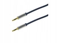 Kabel audio stereo LogiLink CA10030 3,5 mm, M/M, 0,3m, niebieski