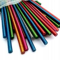 Горячий клей с блеском тонкий 7-8 мм клеевые картриджи цветной блеск 6