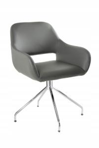 Krzesło Obrotowe stacjonarne TALIA szara ECOSKÓRA Unique