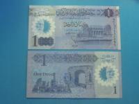 Libia Banknot 1 Dinar 2019 UNC P-NEW Nowość !
