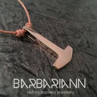 XXL Młot Thora z Tissø z personalizacją - GRAWER - brąz - duży Mjolnir