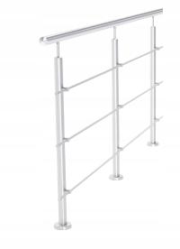 Balustrada nierdzewna schodowa balkonowa barierka 3 x Ø12 mm długość: 3 m