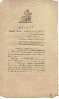 KRAKUS STYCZEŃ i LUTY 1822 / 9 egzemplarzy