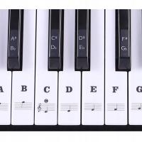 Наклейки с нотами на клавиши клавиатуры пианино