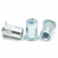 NITONAKRĘTKA M8 OCYNKOWANA KOŁ.PŁASKI 100SZT NITKA