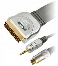 Kabel Pro-Link 1 SCART (Euro) - S-Video + minijack (3,5 mm) 20 m