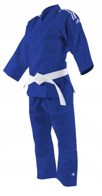 NIEBIESKA JUDOGA ADIDAS JUNIOR PLECIONKA 130/140cm 2w1