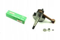 Wał korbowy silnika duells do silników dezamet, długość osi 95,7 mm