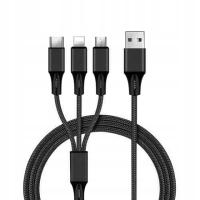 Kabel Accessories_4You USB - USB typ C / microUSB / Lightning 1 m czarny