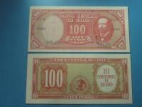 Chile Banknot 100 Pesos 1960-61 UNC P-127a