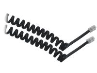 Подключение телефонный кабель спираль 2METRY BLACK