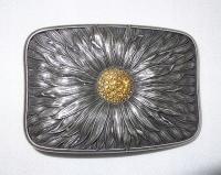 Platerowana klamra KWIAT z cyrkoniami swarovskiego