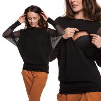 Anda блузка для беременных с длинным рукавом без узора вискоза