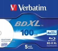 Verbatim Blu-Ray диски BD-R XL 100Gb печать 5 шт