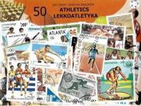 Zestaw 50 znaczków pocztowych - LEKKOATLETYKA