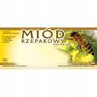 ETYKIETA na miód RZEPAKOWY 100szt etykiety E15